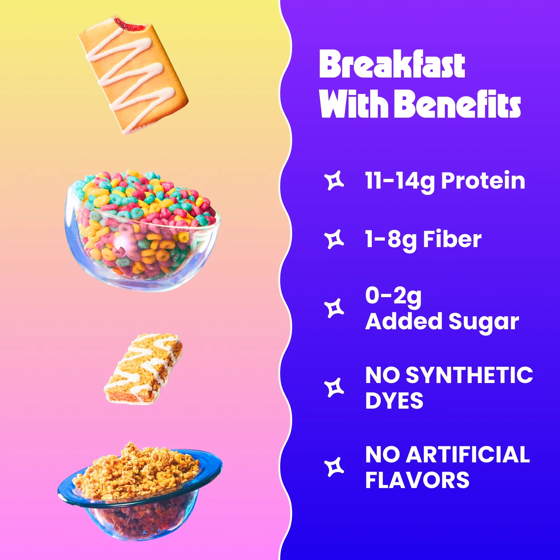 Hall of Fame Pack - 2 boxes of Cereal, 2 boxes of Treats, 2 bags of Granola, 2 boxes of Pastries