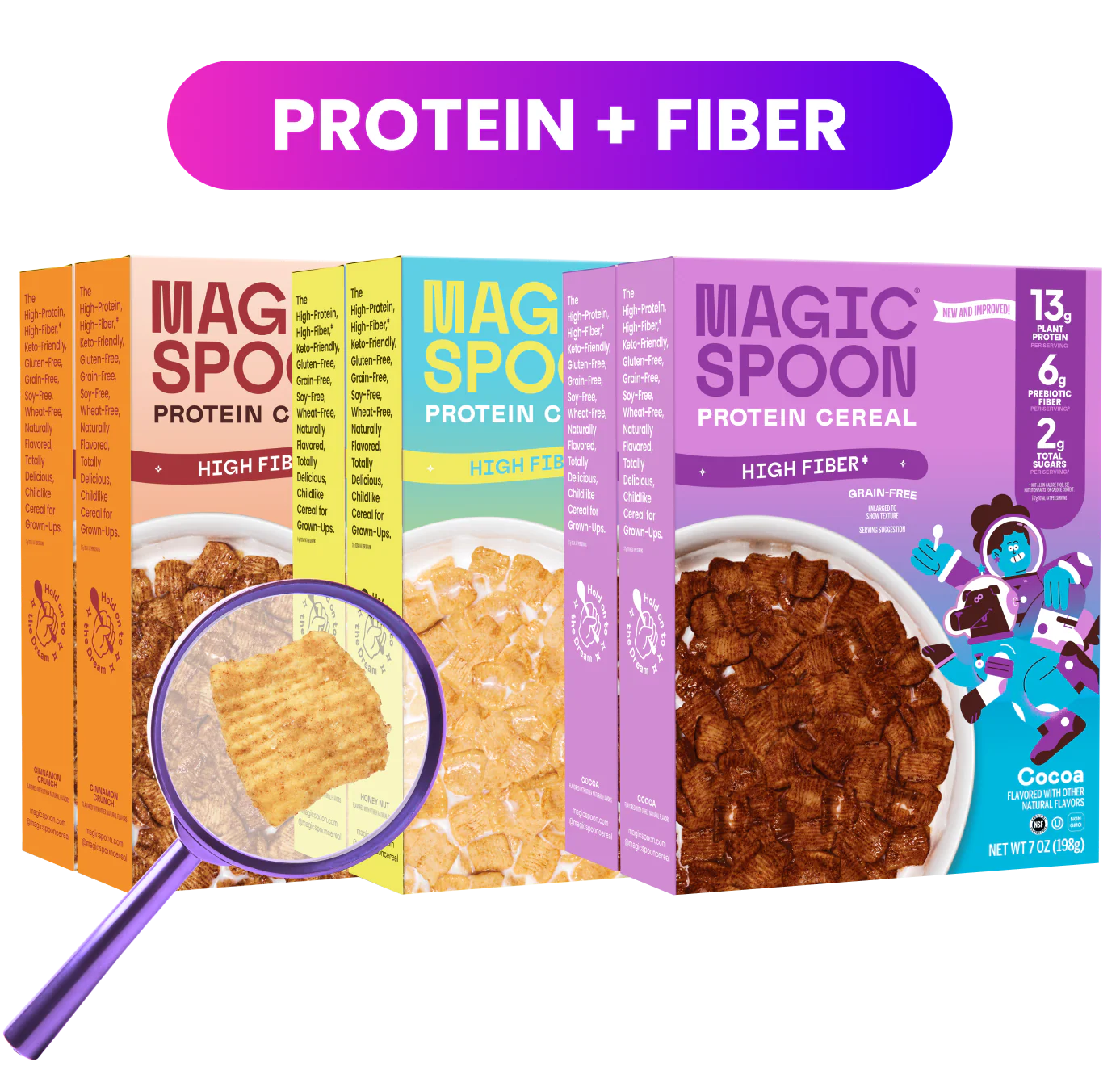 Variety 6 - Protein + Fiber Cereal 1 case (6 boxes)