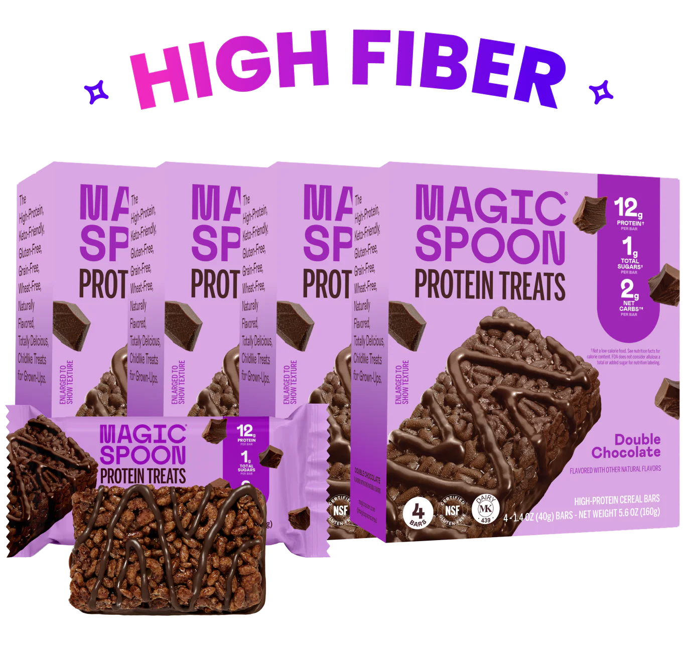 Double Chocolate - 16 Cereal Treats (4 Boxes)