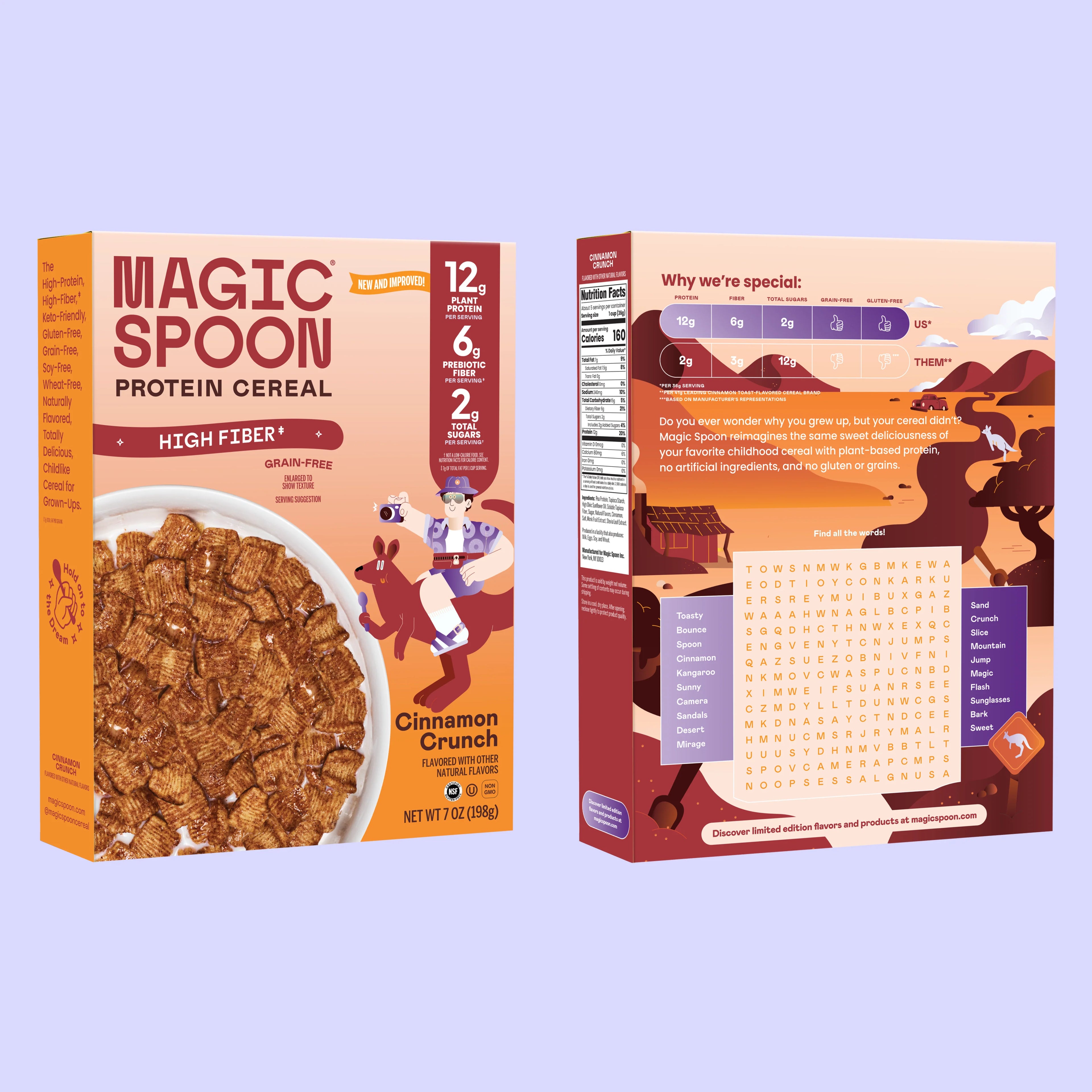Cinnamon Crunch - Protein + Fiber Cereal 1 case (4 boxes)