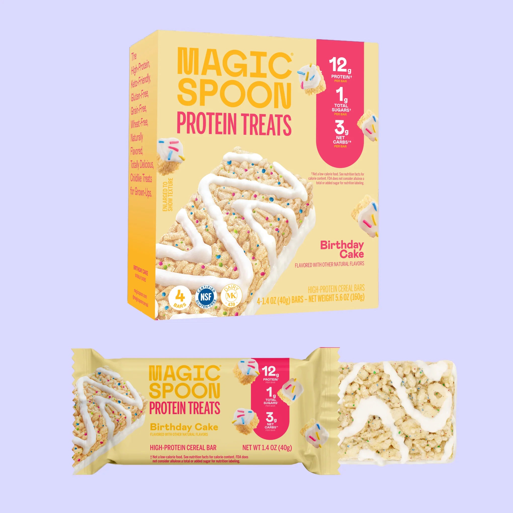 Birthday Cake - 16 Cereal Treats (4 Boxes)
