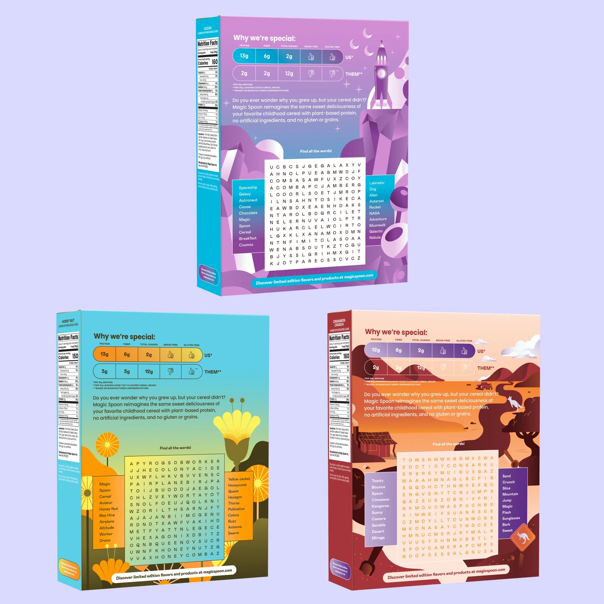 Variety 4 - Protein + Fiber Cereal 1 case (4 boxes)