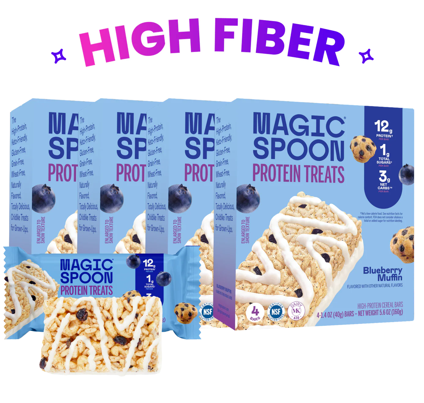 Blueberry Muffin - 16 Cereal Treats (4 Boxes)