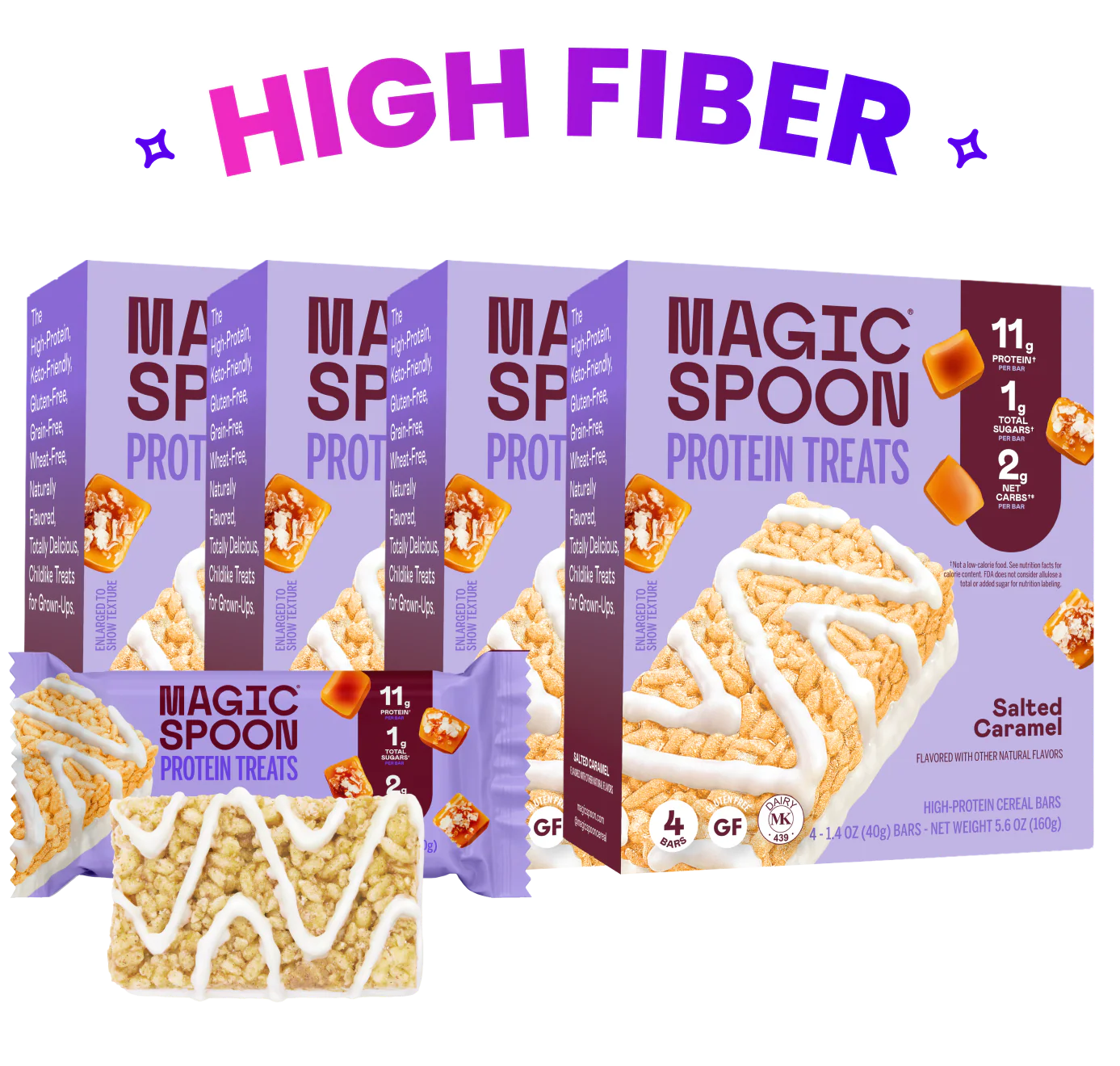 Salted Caramel - 16 Cereal Treats (4 Boxes)
