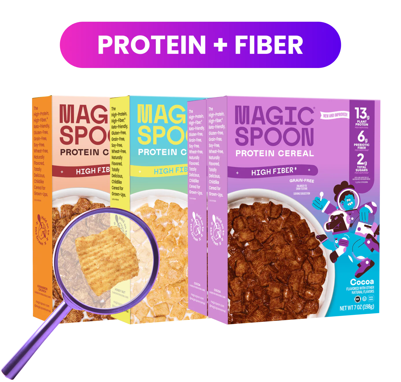 Variety 4 - Protein + Fiber Cereal 1 case (4 boxes)